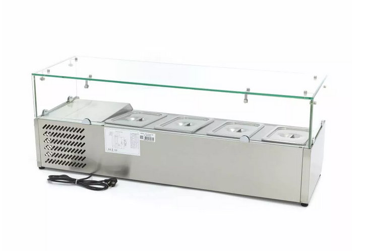 Vitrina refrigerada de bancada 120 cm 4 x 1/3 GN