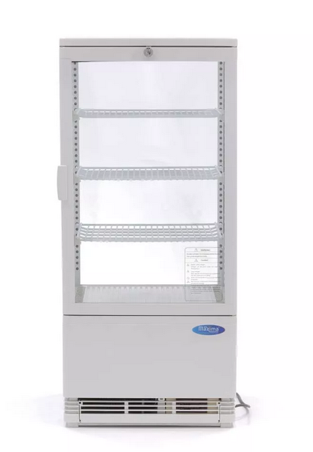 78L white refrigerated display case