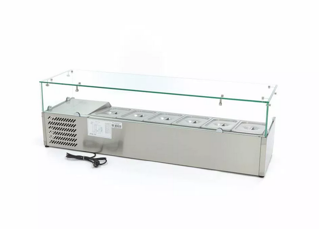 Vitrina refrigerada de bancada 140 cm 6 x 1/3 GN
