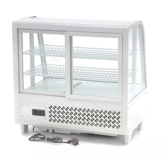 Vitrine refrigerada de bancada branca 100L
