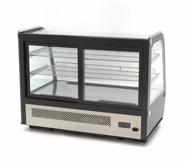 Luxury countertop refrigerated showcase 160L Black