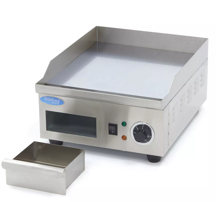 Flat Grill Plate - 36 cm - Chromed