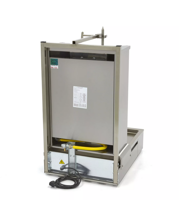 Churrasqueira Kebab a Gás - 3 queimadores - 40 kg de carne