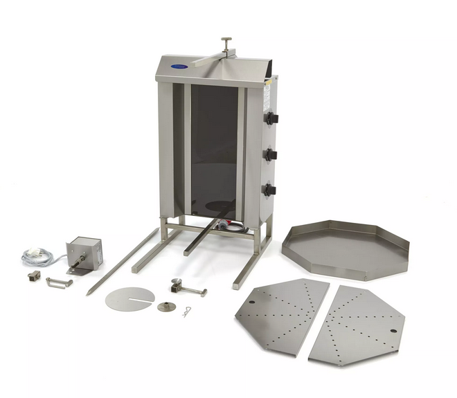Electric Kebab Grill - 3 Burners - 30kg of Meat