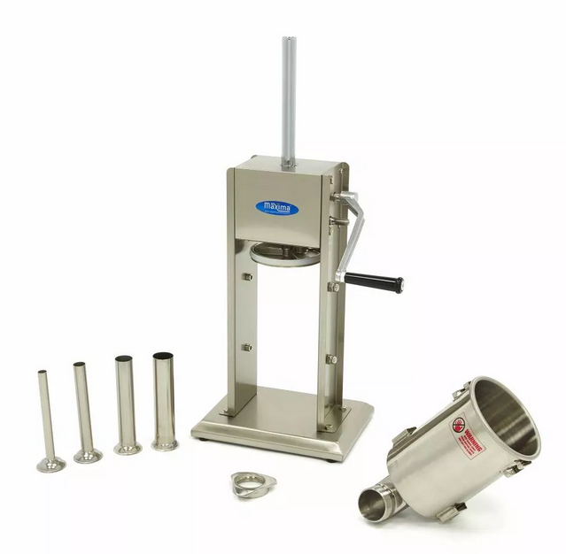 Enchedor de Salsichas 3L - Vertical - Aço inoxidável - 4 tubos de enchimento