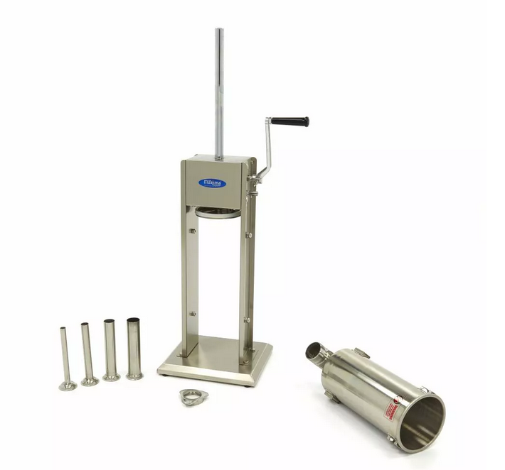 Enchedor de Salsichas 5L - Vertical - Aço inoxidável - 4 tubos de enchimento