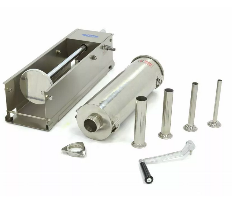Enchedor de Salsicha 7L - Horizontal - Aço inoxidável - 4 tubos de enchimento