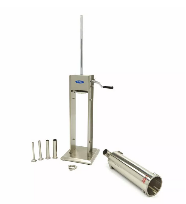 Enchedor de Salsicha 7L - Vertical - Aço inoxidável - 4 tubos de enchimento