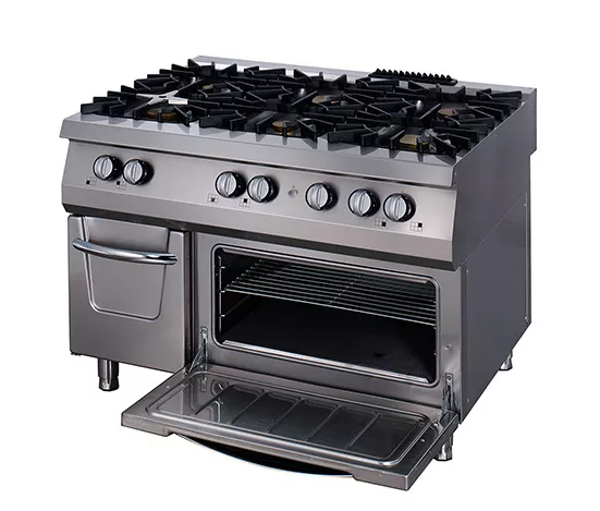 Premium Gas Stove - 6 Burners - Including Electric Oven
