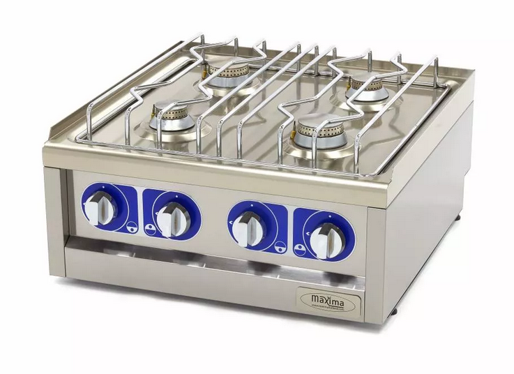 Fogão Comercial - 4 Queimadores - Gás - 60 x 60 cm