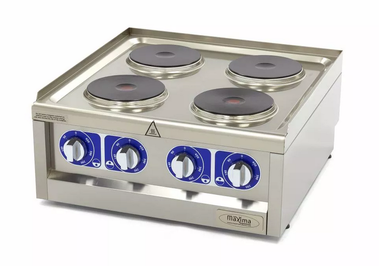 Fogão comercial - 4 queimadores - elétrico - 60 x 60 cm -