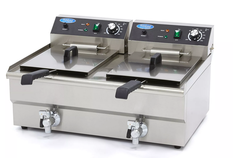 2 x 16L Electric Fryer with Tap