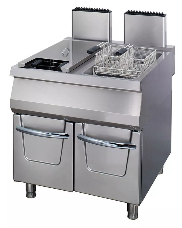 Premium fryer 2 x 22L with tap - Gas