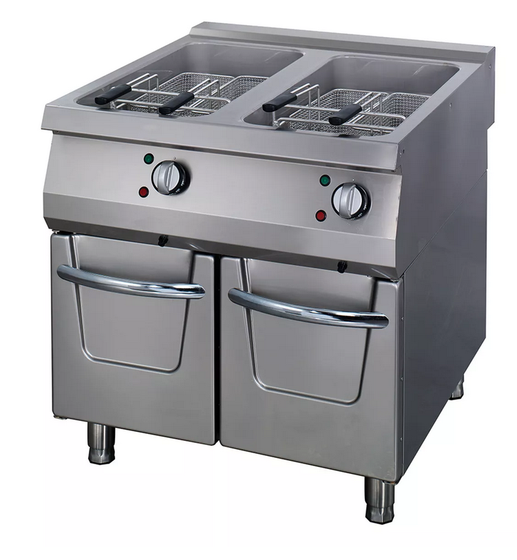 Premium fryer 2 x 22L with tap - electric