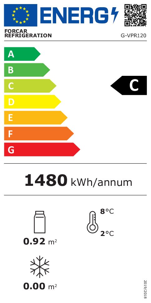REFRIGERATED DISPLAY CASES WITH CURVED GLASS VENTILATED G-VPR120