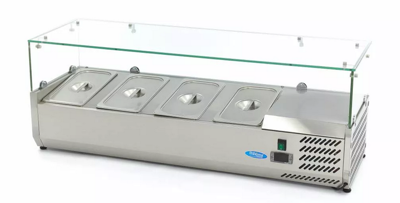 120 cm countertop refrigerated display case 4 x 1/3 GN