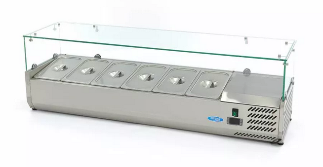 Vitrina refrigerada de bancada 140 cm 6 x 1/3 GN