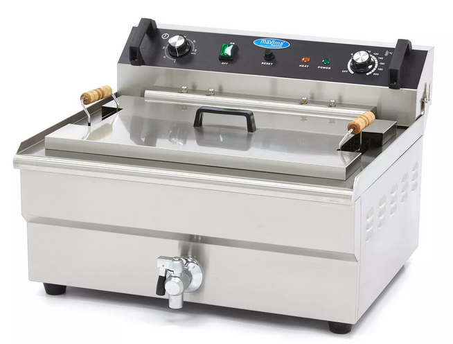 1 x 30L Fritadeira Elétrica de Peixe com Torneira