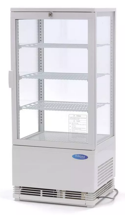 78L white refrigerated display case