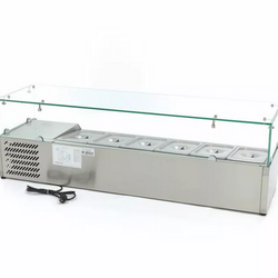 140 cm countertop refrigerated display case 6 x 1/3 GN