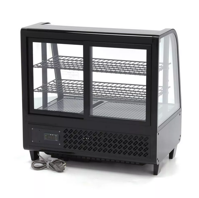 Vitrina refrigerada sobre encimera 100L Negro