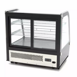 Luxury countertop refrigerated showcase 120L Black