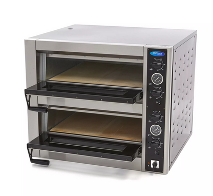 Deluxe Pizza Oven 4 + 4 x 30 cm Double 400V