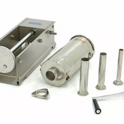 Sausage Filler 5L - Horizontal - Stainless steel - 4 filling tubes