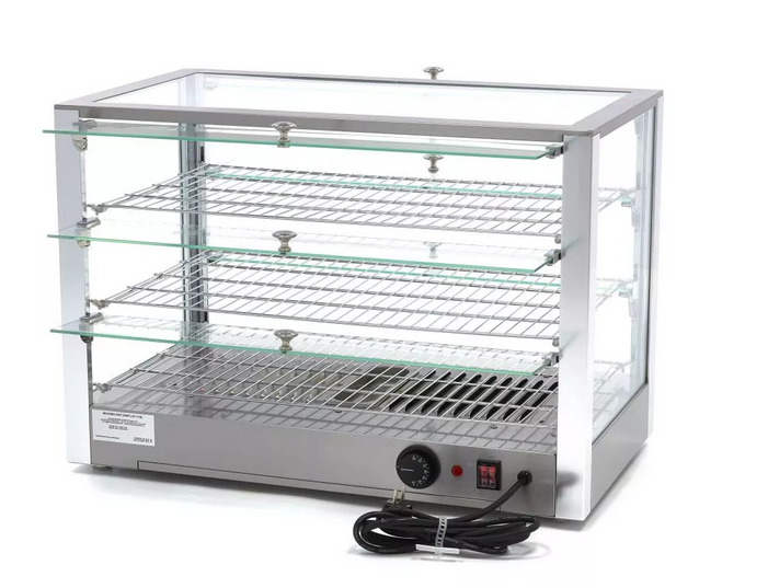 Hot Showcase - 3 levels - 70 cm - 115L - Stainless Steel