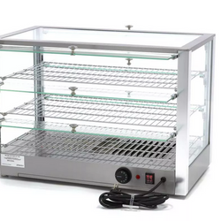 Hot Showcase - 3 levels - 70 cm - 115L - Stainless Steel