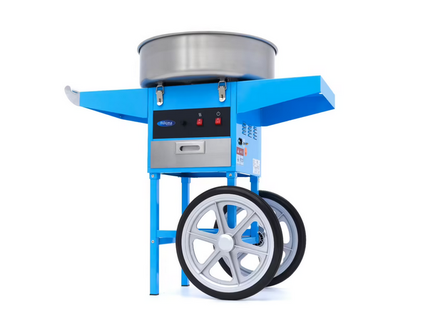 Cotton Candy Machine - Ø 52cm - Blue - with Trolley