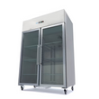 Congelador - 1200 l - 6 estantes regulables (GN 2/1) - Acero inoxidable - con puerta de cristal