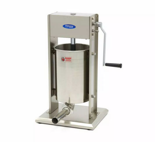 Enchedor de Salsichas 12L - Vertical - Aço inoxidável - 4 tubos de enchimento
