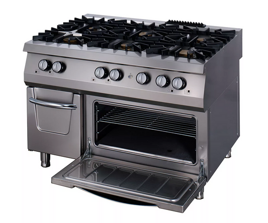 Fogão Premium - 6 Queimadores - Incluindo Forno - Gás