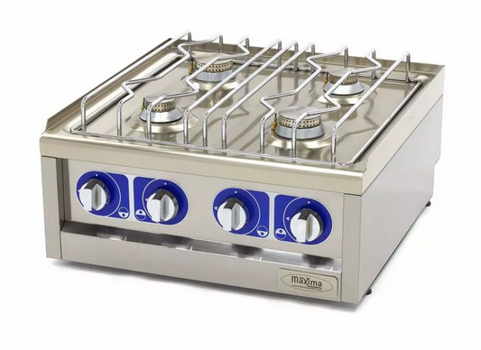 Fogão Comercial - 4 Queimadores - Gás - 60 x 60 cm