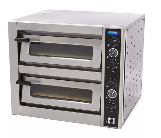 Deluxe Pizza Oven 4 + 4 x 30 cm Double 400V