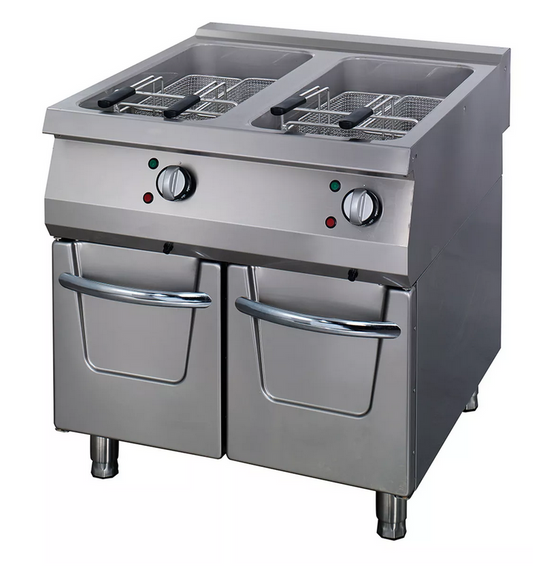 Premium fryer 2 x 22L with tap - electric