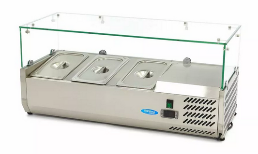 95 cm countertop Refrigerated Display - 3 x 1/3 GN