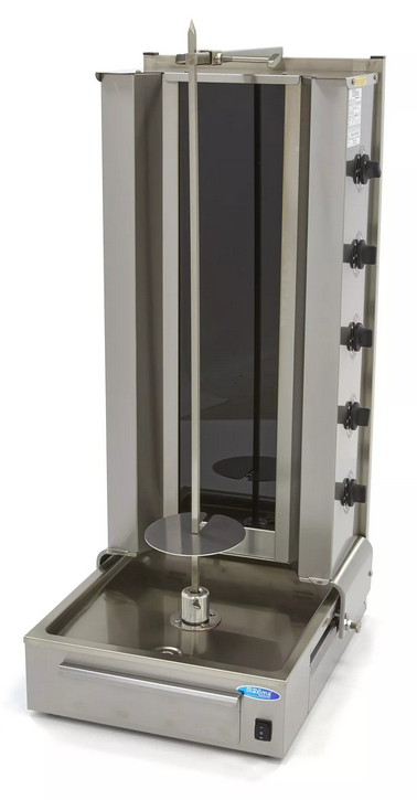 Grelhador Kebab Elétrico - 5 Queimadores - 100kg de Carne