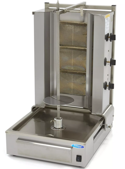 Gas Kebab Grill - 3 burners - 40 kg of meat