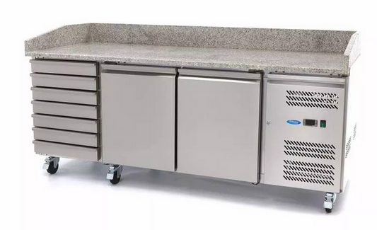 Pizza Workbench - 2 doors - 7 drawers - 202 cm