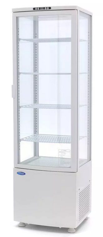 235L white refrigerated showcase