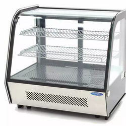 Luxury countertop refrigerated showcase 120L Black