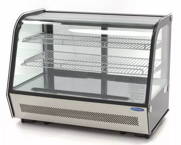 Luxury countertop refrigerated showcase 160L Black