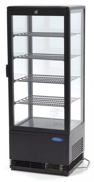 Black 98L refrigerated showcase